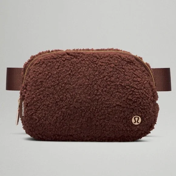 Lululemon | everywhere fleece belt bag | brown earth and gold - Picture 1 of 7